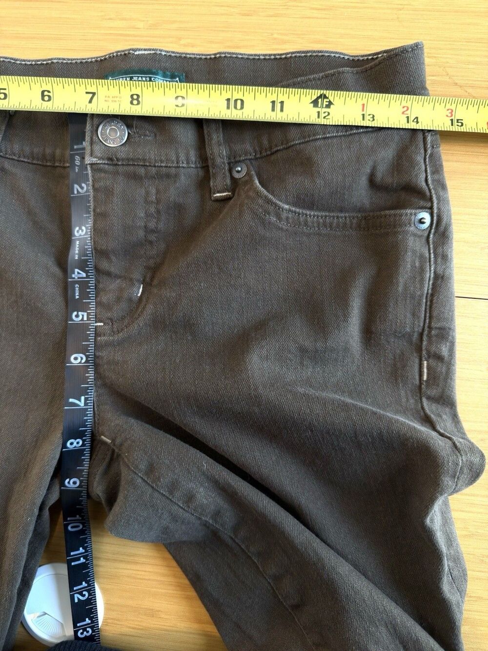 Lauren Ralph Lauren Jeans Womens 2 Brown Modern Straight Leg Stretch Denim LRL - Picture 4 of 8